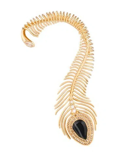 Pre-owned Zimmermann Muse Single Cubic Zirconia Ear Cuff In Transparent