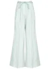 Zimmermann Natura Wide-leg Linen Pants In Mint