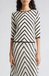 ZIMMERMANN NATURA CHEVRON STRIPE SWEATER