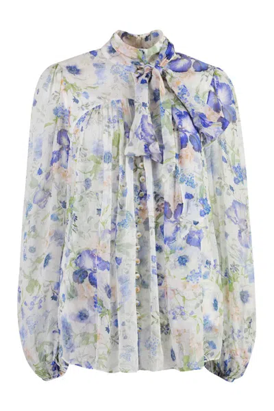 ZIMMERMANN ZIMMERMANN NATURA CRÊPE BLOUSE