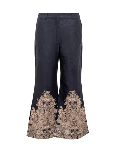 Zimmermann Natura Flare Pant In Blue