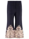 ZIMMERMANN NATURA FLARE TROUSERS BLUE