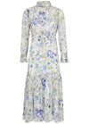 Zimmermann Womens Navy Paisley Natura Floral-print Crepe Tubular Midi Dress In Blue