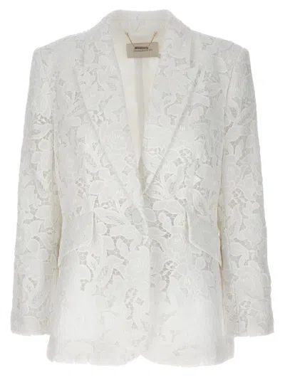 Zimmermann 'natura Lace' Blazer In White