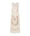 Zimmermann Natura Lace-trimmed Linen-silk Maxi Dress In Nude