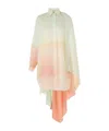 Zimmermann Natura Draped Silk Satin-twill Mini Shirt Dress In Nude