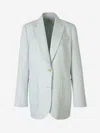 Zimmermann Natura Linen Blazer In Blue