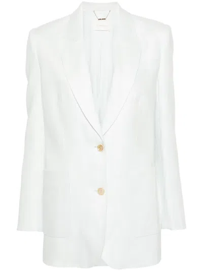 Zimmermann Natura Linen Jacket In Blue