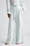 Zimmermann Natura Wide-leg Linen Pants In Mint