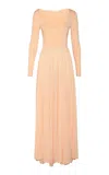 Zimmermann Metallic Stretch-knit Maxi Dress In Light Pink