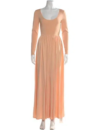 Pre-owned Zimmermann Natura Metallic Scoop Dress Long Dress W/ Tags In Neutral