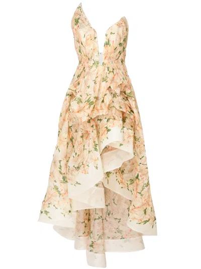 Zimmermann Natura Midi Dress In Multi