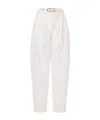 Zimmermann White Natura Cropped Barrell Pants In White