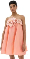 Zimmermann 'mini Organza Dress With Petal In Coral
