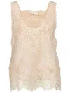 Zimmermann Natura Embroidered Linen-silk Tank Top In 中性色