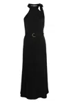 Zimmermann Neck Tie Halter Bias Dress Black In Black