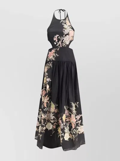 Zimmermann Tallow Midi Dress In Black