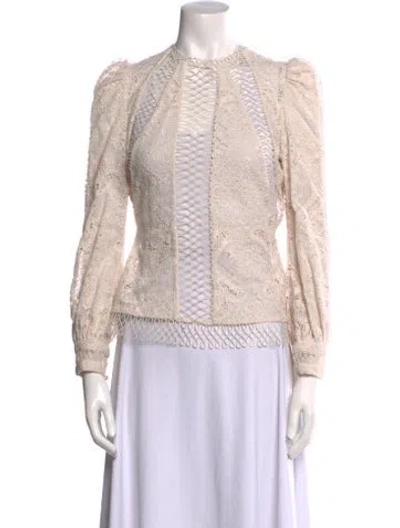 Pre-owned Zimmermann Nylon Crew Neck Blouse In Neutral