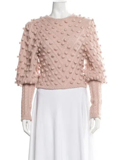 Pre-owned Zimmermann Nylon Crew Neck Sweater In Pink
