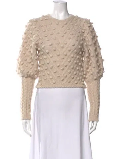 Pre-owned Zimmermann Nylon Crew Neck Sweater In White