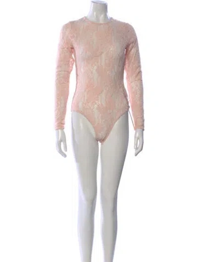 Pre-owned Zimmermann Nylon Floral Print Bodysuit In Pink