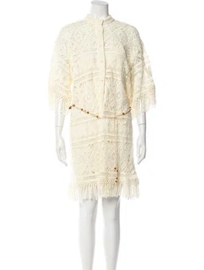 Pre-owned Zimmermann Nylon Knee-length Dress In Neutral