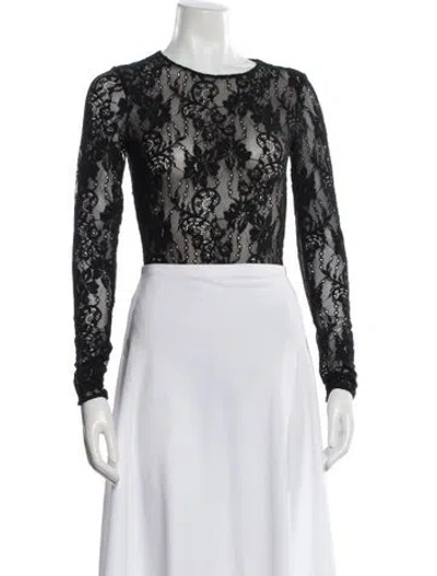 Pre-owned Zimmermann Nylon Lace Pattern Blouse W/ Tags In Blue