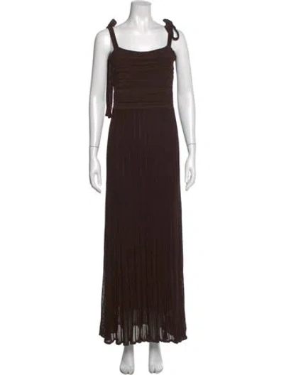 Pre-owned Zimmermann Nylon Long Dress In Brown