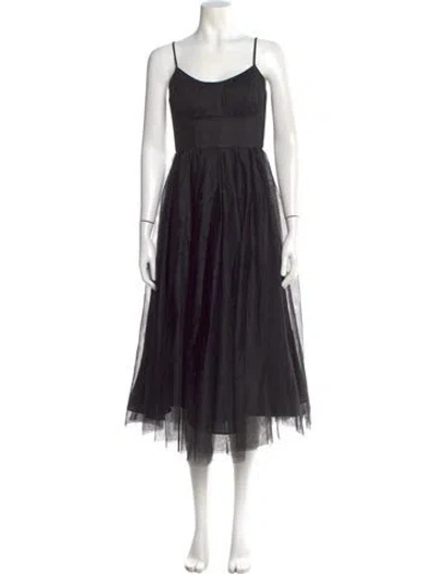 Pre-owned Zimmermann Nylon Midi Length Dress In Black