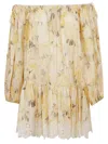 Zimmermann Cascadian Tiered Mini Dress 3214dss255 Ylwbotflo In Yellow