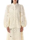 Zimmermann Cotton Rhiannon Embroidered Blouse In Neutral