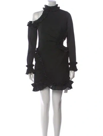 Pre-owned Zimmermann Off-the-shoulder Long Dress In Black