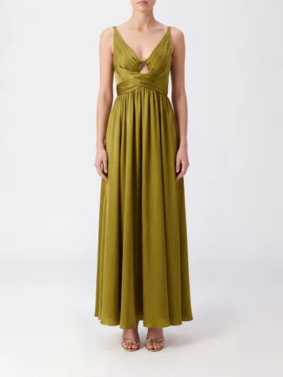 Zimmermann Off-the-shoulder Silk Midi Evening Dress With V-neck In Green