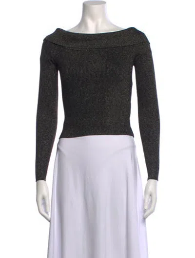 Pre-owned Zimmermann Off-the-shoulder Sweater In Grey