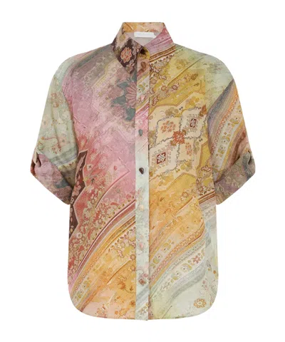 Zimmermann Tallow Shirt In Multicolour