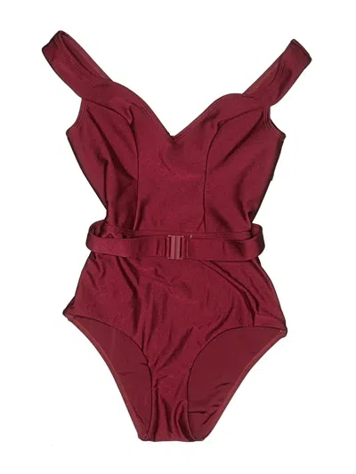 Pre-owned Zimmermann One Piece Swimsuit In Burgundy