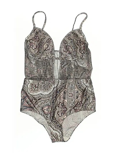 Pre-owned Zimmermann One Piece Swimsuit In Gray