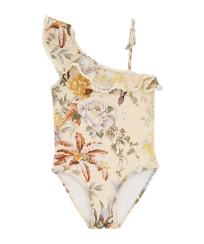 Zimmermann One-shouldered One-piece Swimsuit In Nude | ModeSens