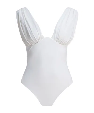 Zimmermann Draped One-piece Swimsuit In Neutral