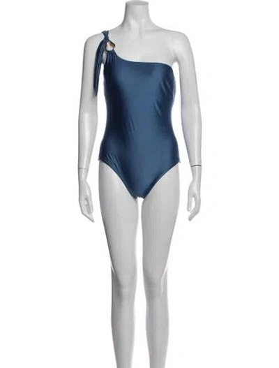 Pre-owned Zimmermann One-piece In Blue