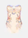Zimmermann Indra Printed Swimsuit In Neutral