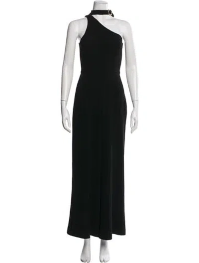 Pre-owned Zimmermann One-shoulder Jumpsuit In Black