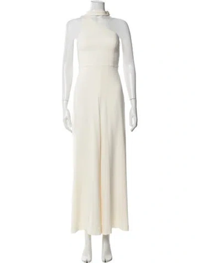 Pre-owned Zimmermann One-shoulder Jumpsuit In Neutrals