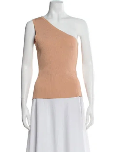 Pre-owned Zimmermann One-shoulder Sleeveless Top In Neutral