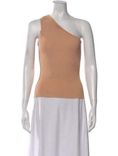 Pre-owned Zimmermann One-shoulder Sleeveless Top In Neutral