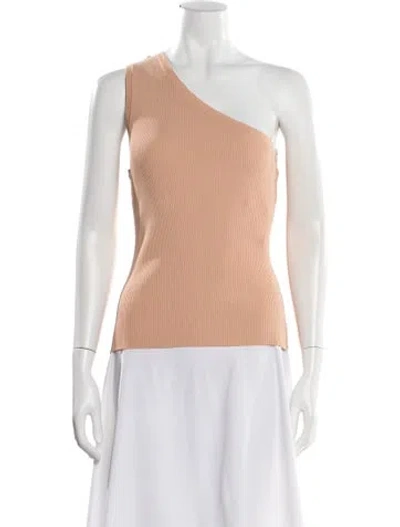 Pre-owned Zimmermann One-shoulder Sleeveless Top In Neutral