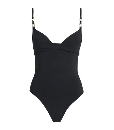Zimmermann Open-back Mahon Swimsuit In Black