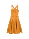 Zimmermann 포켓 유틸리티 미디 드레스 In Orange