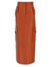 Zimmermann Illustration Midi Skirt In Orange