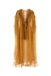 Zimmermann Orange Organza Balance Dress In Brown